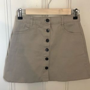 Khaki Button Up Brandy Melville Skirt